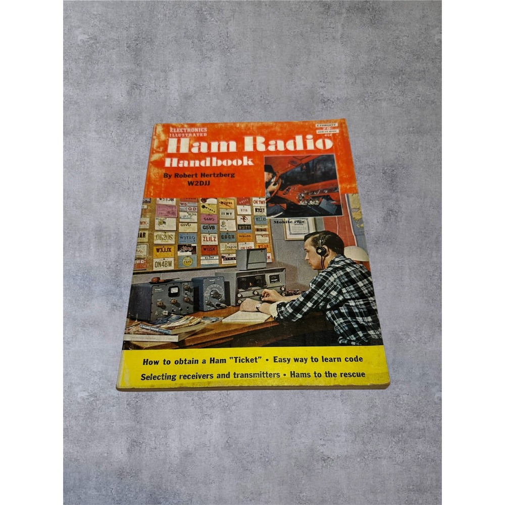 Fawcett Ham Radio Handbook 1959 Robert Hertzberg Orange Vintage Manual